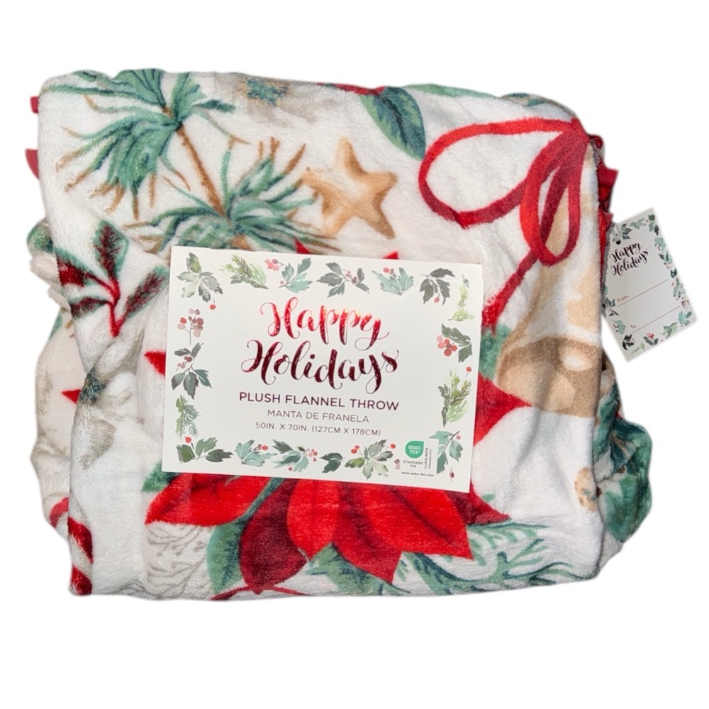 Oversized Plush Flannel Throw - NWT